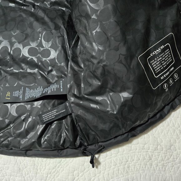 COACH Down Puffer Hooded Coat ~ Women’s ~ Medium ~ Black - Picture 11 of 16